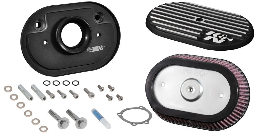 K&N Engineering K&N Street Metal Intake System for 02-06 Harley Davidson Road King F/I 88cl Side Draft Dyna/Softail RK-3953