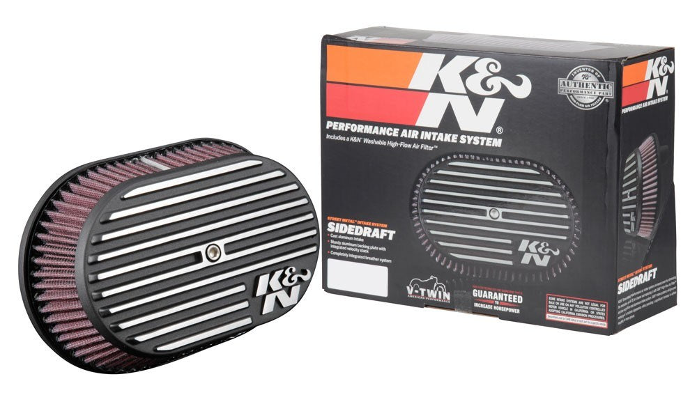 K&N Engineering K&N Street Metal Intake System for 02-06 Harley Davidson Road King F/I 88cl Side Draft Dyna/Softail RK-3953