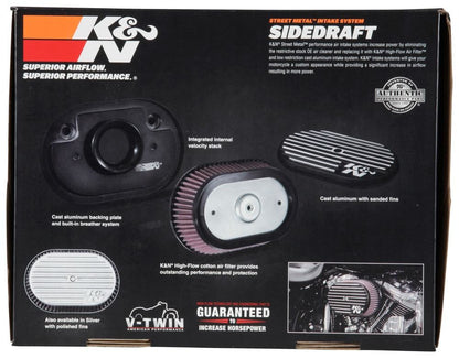 K&N Engineering K&N Street Metal Intake System 2017 Harley Davidson Shaker Silver H/D Touring Models RK-3956S