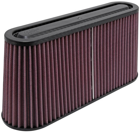 K&N Engineering K&N Filter Univ Air Filter Carbon Fiber Top/Base Oval FLG 12x3-1/2in B / 11x2-1/2in T / 5-3/4in H RP-5105