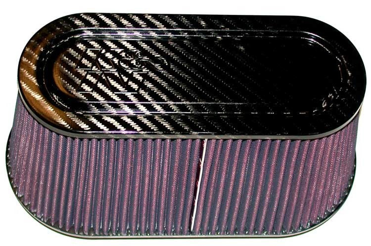 K&N Engineering K&N Universal Carbon Fiber Top and Base Filter 12in x 6in Base / 9.938in x 3.938in Top / 6in Height RP-5115