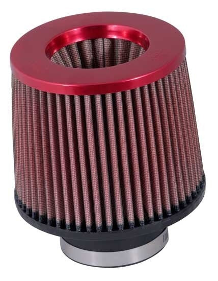 K&N Engineering K&N Filter Round Tapered 3 inch Flange 6 inch Base 5 1/4 inch Top 5 inch High Inverted Red End Cap RR-3001