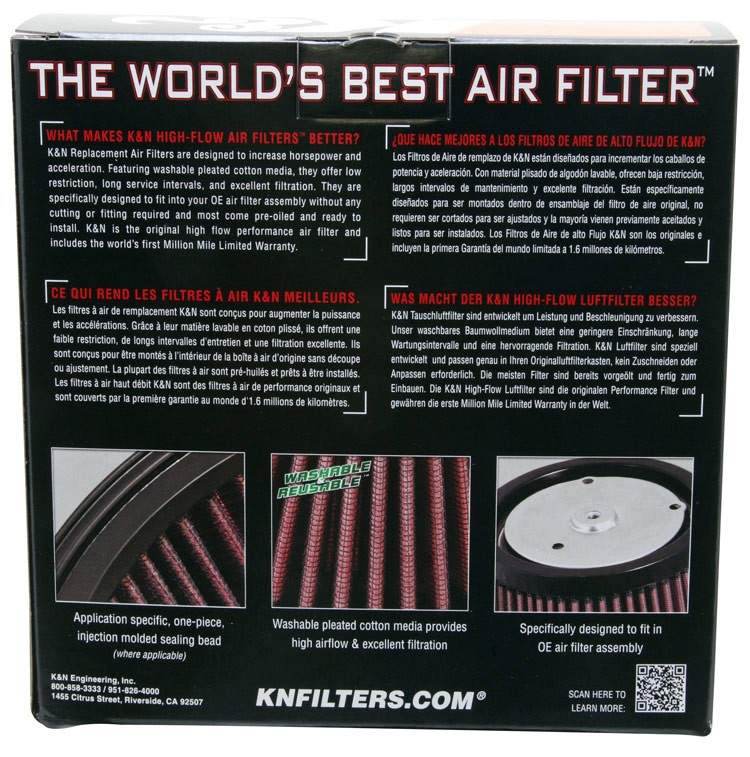 K&N Engineering K&N Universal Custom Air Filter - Oval - Red - 8.813 L x 6.188in W x 2.25in H RT-3910