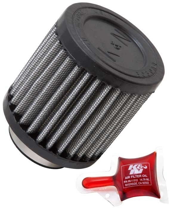 K&N Engineering K&N Filter Universal Rubber Filter - Round Straight - 1.5in Flange ID x 3in OD x 3in Height RU-0155