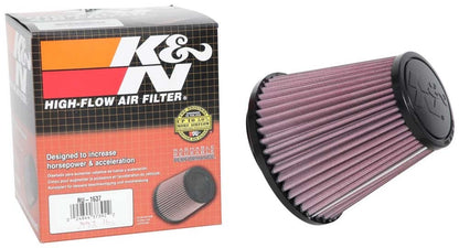 K&N Engineering K&N Universal Clamp-On Air Filter 3-1/4in FLG / 5-3/4in B / 3-1/2in T / 5-7/16in H RU-1637