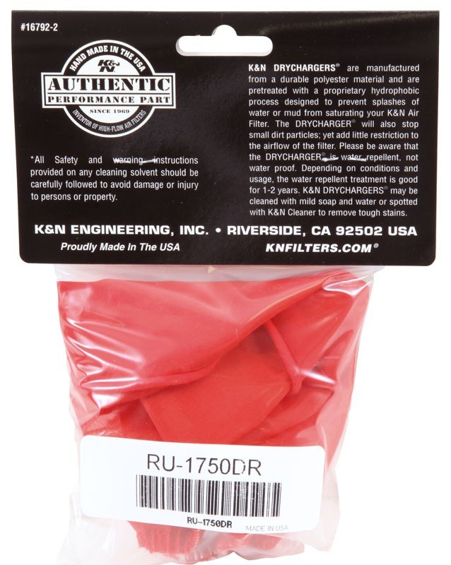 K&N Engineering K&N Drycharger Wrap Red RU-1750DR