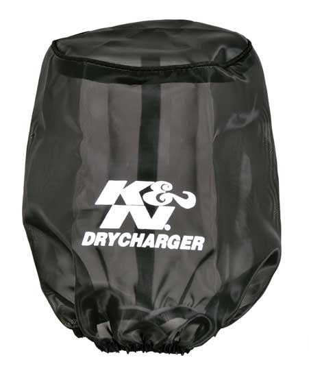 K&N Engineering K&N Drycharger Air Filter Wrap Round Tapered Black 5.375in Base ID x 4.375in Top ID x 7 H RU-2590DK