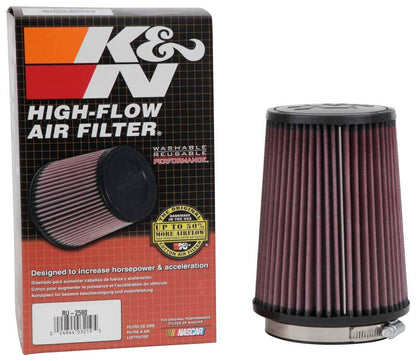 K&N Engineering K&N Filter Universal Rubber Filter 4 inch Flange 5 3/8 inch Base 4 3/8 inch Top 7 inch Height RU-2590