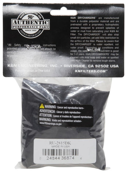 K&N Engineering K&N Drycharger Air Filter Wrap RU-2815 Black RU-2815DK