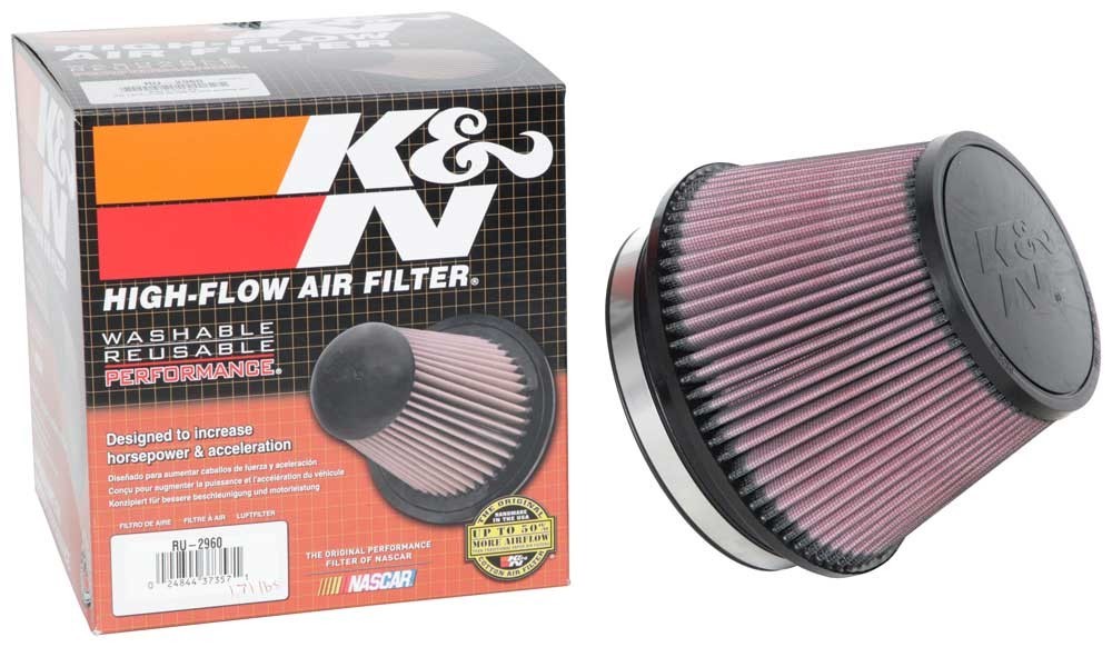 K&N Engineering K&N Universal Tapered Filter 6in Flange ID x 7.5in Base OD x 5in Top OD x 5in Height RU-2960