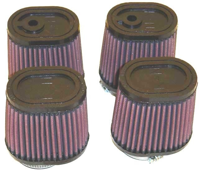 K&N Engineering K&N Universal Rubber Oval Tprd Filter 2.125in Flg ID/3.5in TOSL/2.5in TOSW/4in BOSL/3in BOSW/4in H RU-2989