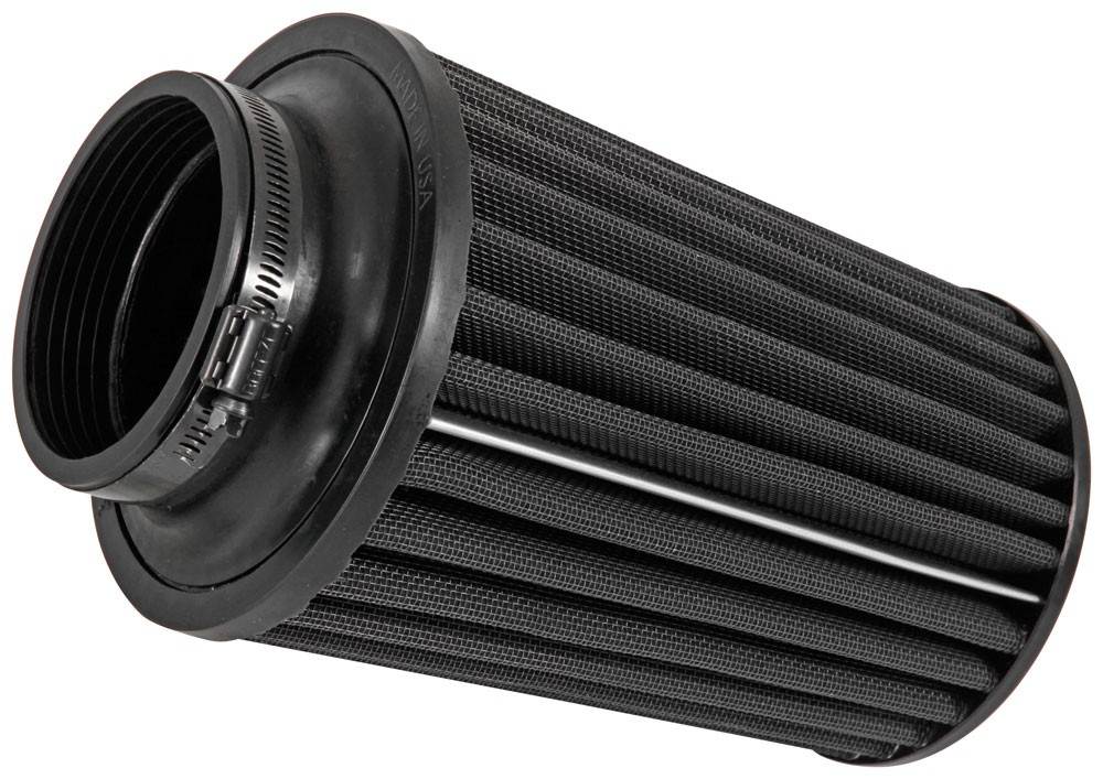 K&N Engineering K&N Universal Round Clamp-On Air Filter 3.5in ID 9.5in Height 6in Base OD 5.25 Top OD RU-3105HBK