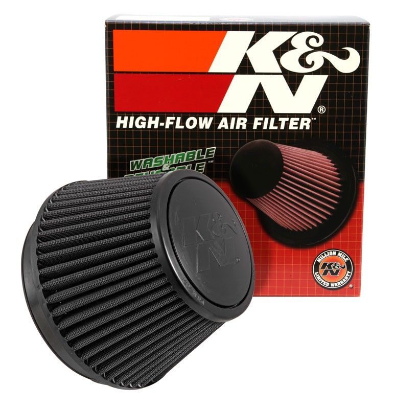 K&N Engineering K&N Universal Rubber Filter Round Tapered 6in Flange ID x 7.5in Base OD x 5.25in Top OD x 6.75in H RU-3106HBK