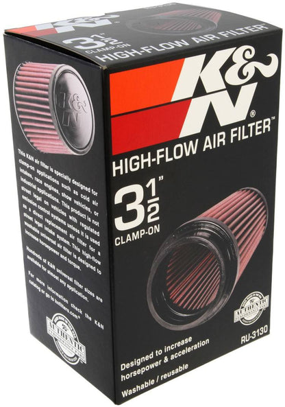 K&N Engineering K&N Filter Universal Rubber Filter 3 1/2 inch Flange 4 5/8 inch Base 3 1/2 inch Top 7 inch Height RU-3130
