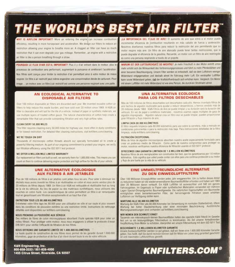 K&N Engineering K&N Universal Rubber Filter 4 1/2 inch FLG / 5 7/8 inch Base / 5 inch Top / 6 inch Height RU-3480