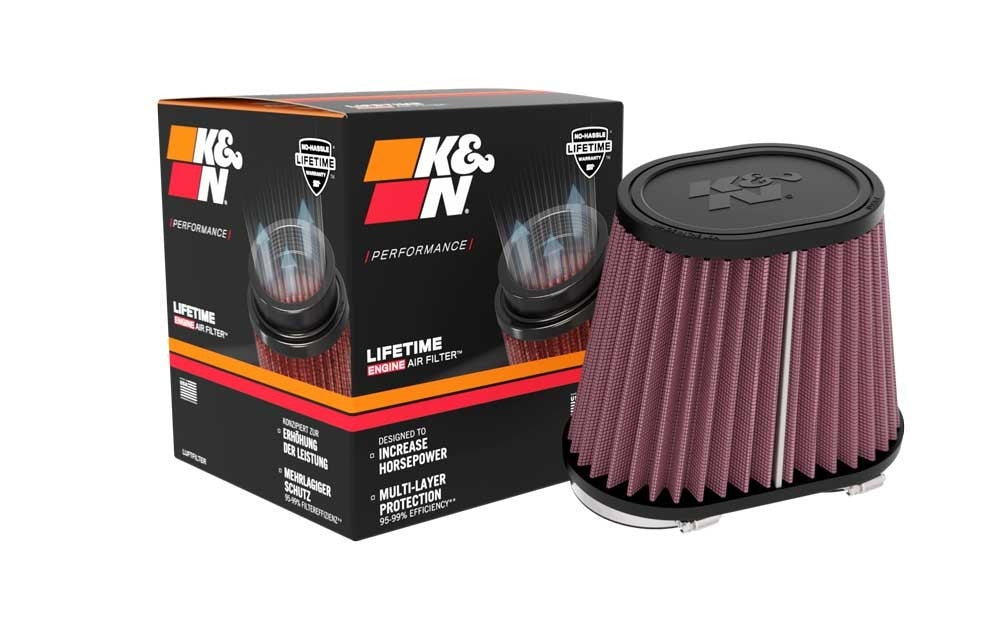 K&N Engineering K&N Universal Clamp-On Air Filter 2-3/8in DUAL FLG 6-1/4in X 3-3/4in B 3-7/16in X 4-7/16in T 5in H RU-4720