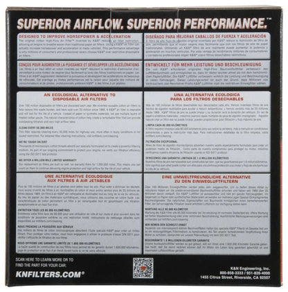 K&N Engineering K&N 2-3/4in Flg 6-9/16 X 3-7/8 Base 5-3/16 X 2-1/2in Top 5-5/16in H RU-5281