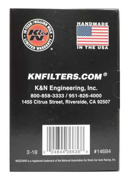 K&N Engineering K&N Universal Round Clamp-On Air Filter 3in Flange ID x 6in Base OD x 4.625in Top OD x 3in Height RU-5288