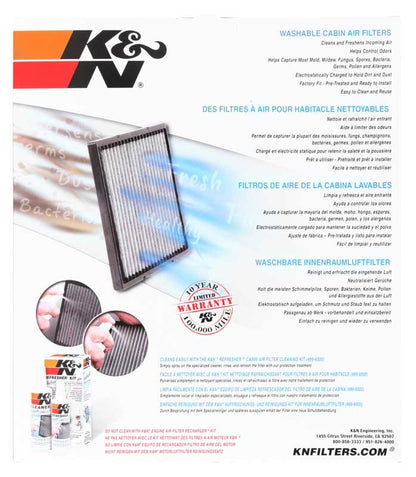 K&N Engineering K&N 11-16 Jeep Grand Cherokee / 11-16 Dodge Durango Cabin Air Filter VF3012