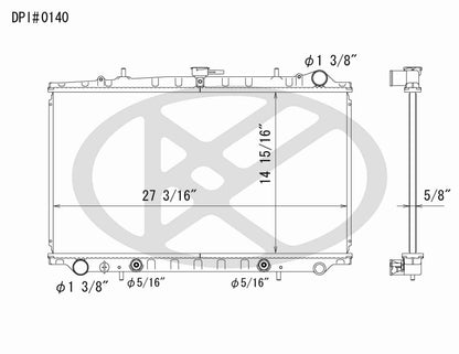 Koyorad OEM Replacement Radiator Nissan Axxess 2.4L I4 AT 90-95