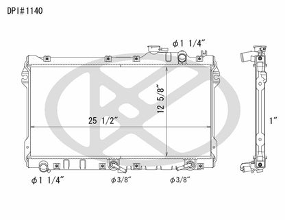 Koyorad OEM Replacement Radiator NA Mazda Miata 1.6L 89-93 AT