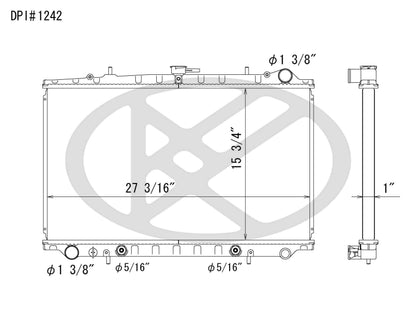 Koyorad OEM Replacement Radiator Nissan Maxima 3.0L V6 AT 89-94