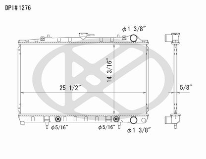 Koyorad OE Plastic Tank Aluminum Radiator - Nissan KA24DE 240sx 91-94