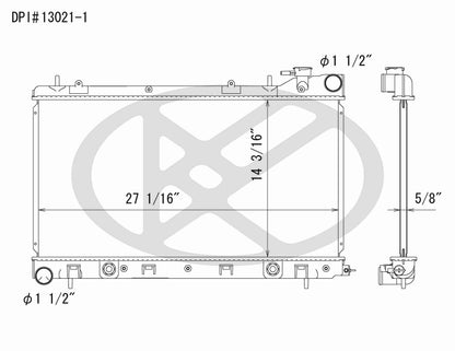 Koyorad OEM Replacement Radiator Subaru Forester 2.5L H4 MT 03-08