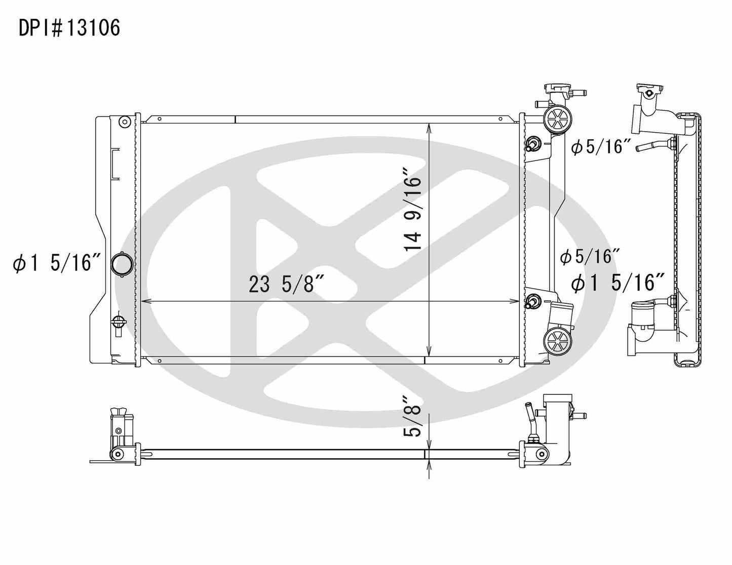 Koyorad OEM Replacement Radiator Pontiac Vibe 1.8L I4 AT 09-10