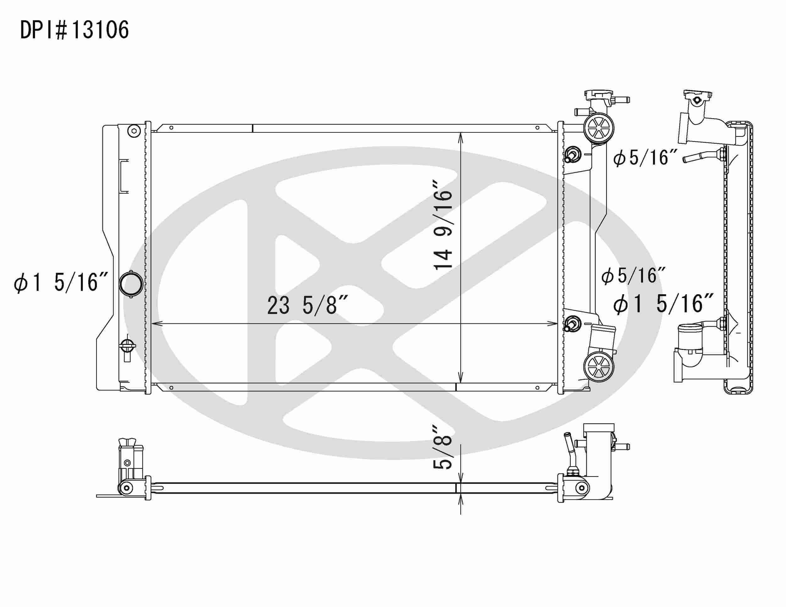 Koyorad OEM Replacement Radiator Pontiac Vibe 1.8L I4 AT 09-10