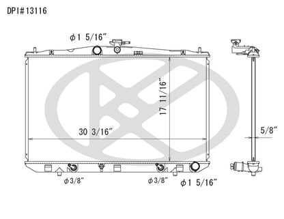 Koyorad OEM Replacement Radiator Lexus RX350 3.5L V6 AT 10-11