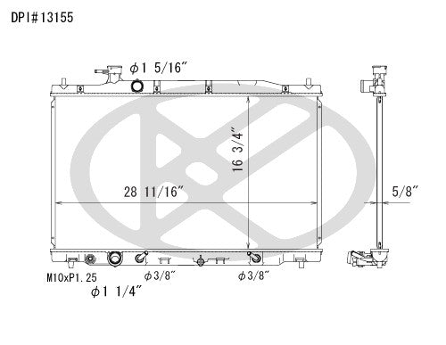 Koyorad OEM Replacement Radiator Honda CR-V 2.4L I4 AT 10+
