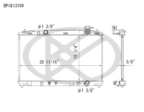 Koyorad OEM Replacement Radiator Toyota Camry 2.5L I4 AT 10-11