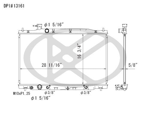 Koyorad OEM Replacement Radiator Honda CR-V 2.4L I4 AT 10-11