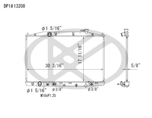 Koyorad OEM Replacement Radiator Honda Odyssey 3.5L V6 AT 11-12