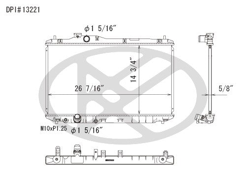 Koyorad Radiator  top view frsport A13221