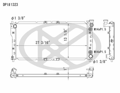 Koyorad OEM Replacement Radiator Mazda 626 2.0L I4 AT 93-97