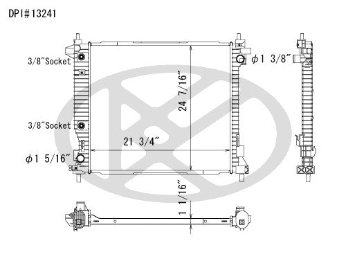Koyorad Radiator  top view frsport A13241