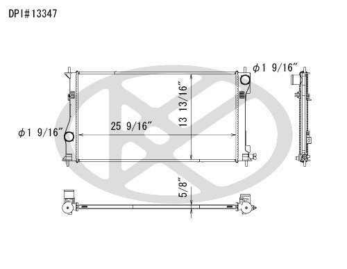 Koyorad Radiator  top view frsport A13347