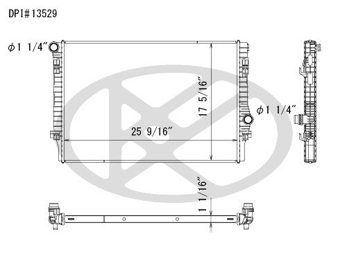 Koyorad Radiator  top view frsport A13529