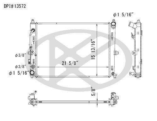 Koyorad Radiator  top view frsport A13572