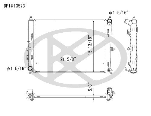 Koyorad Radiator  top view frsport A13573