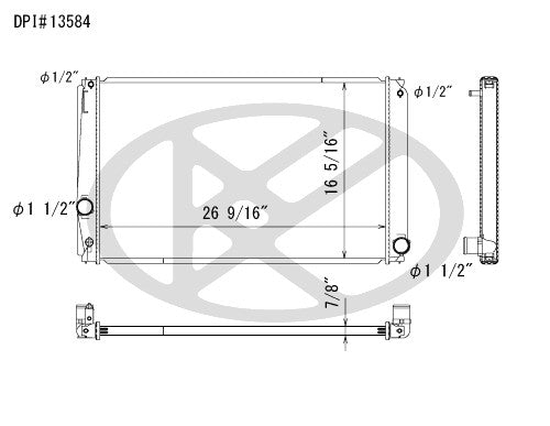 Koyorad Radiator  top view frsport A13584
