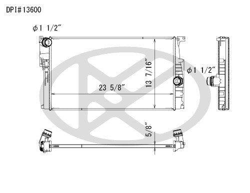 Koyorad Radiator  top view frsport A13600