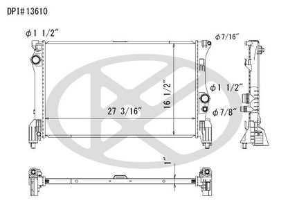 Koyorad Radiator  top view frsport A13610