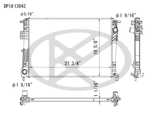 Koyorad Radiator  top view frsport A13642