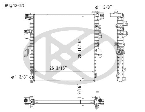 Koyorad Radiator  top view frsport A13643