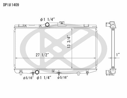 Koyorad OEM Replacement Radiator Geo Prizm 1.6L I4 AT 93-97