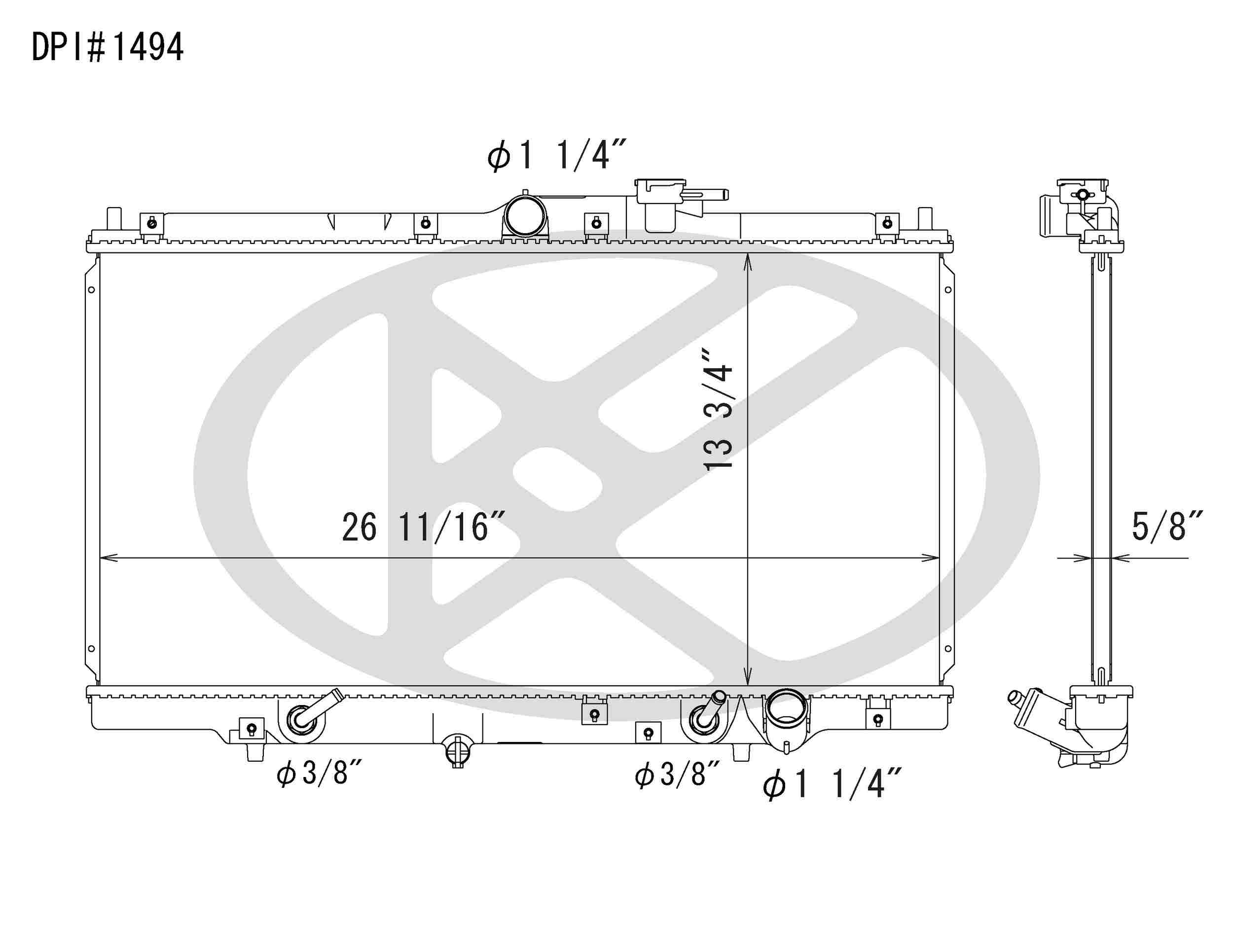 Koyorad OEM Replacement Radiator Acura CL 2.2L I4 AT 97-97