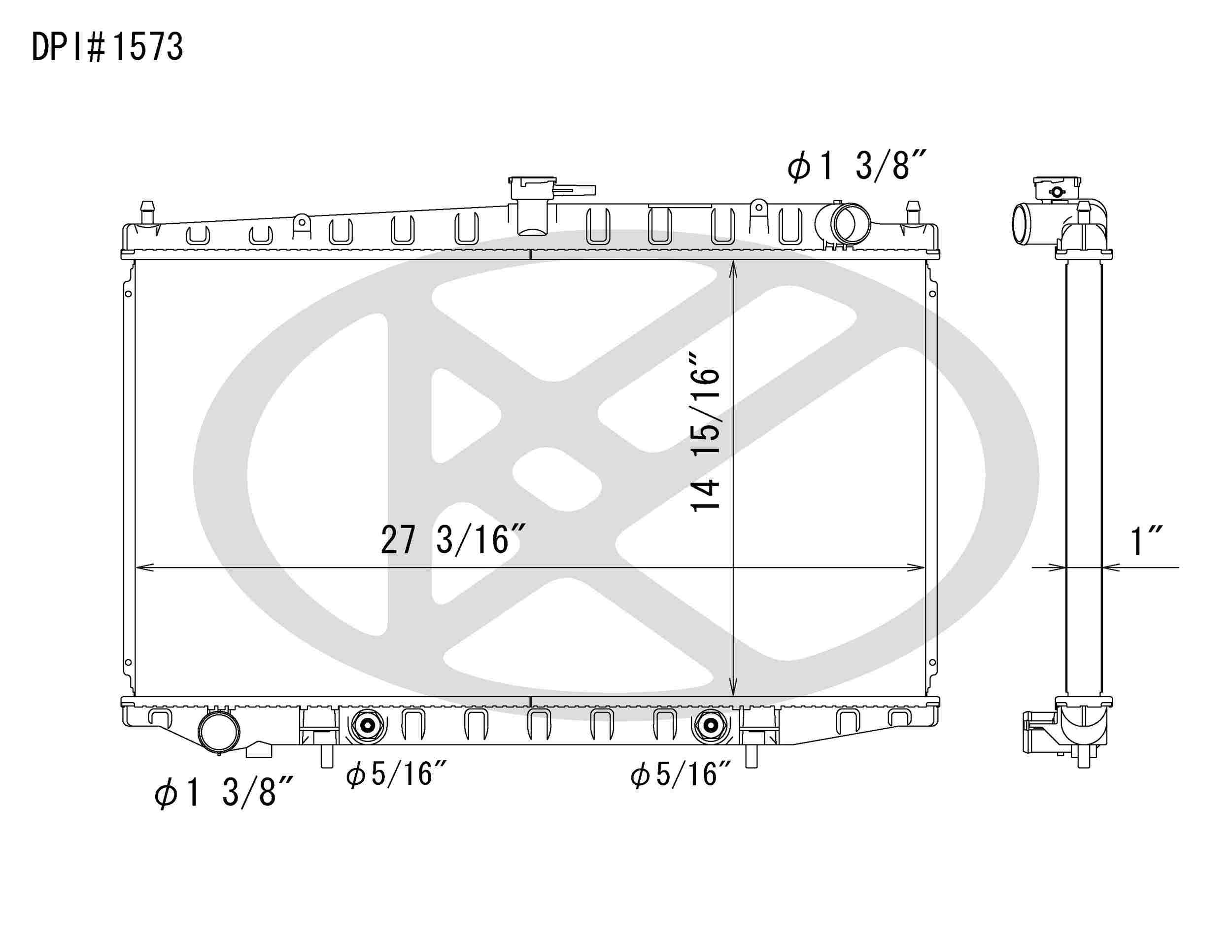 Koyorad OEM Replacement Radiator Nissan Altima 2.4L I4 AT 93-01